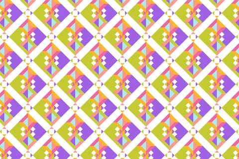 Flat design colorful geometric pattern Stock Illustration