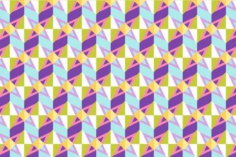 Flat design colorful geometric pattern Illustrazione stock