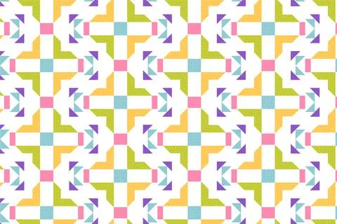 Flat design colorful geometric pattern Illustrazione stock