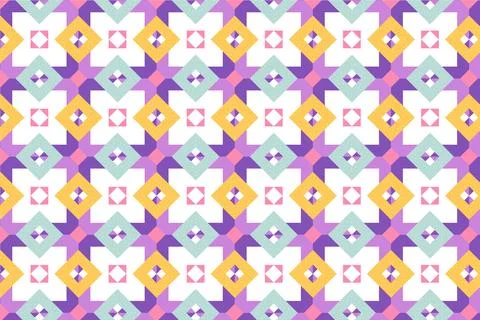 Flat design colorful geometric pattern Stock Illustration