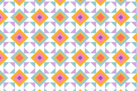 Flat design colorful geometric pattern Stock Illustration