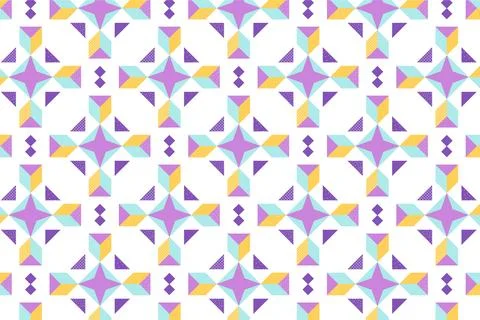 Flat design colorful geometric pattern Stock Illustration