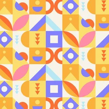 Flat design colorful geometric pattern Stock Illustration