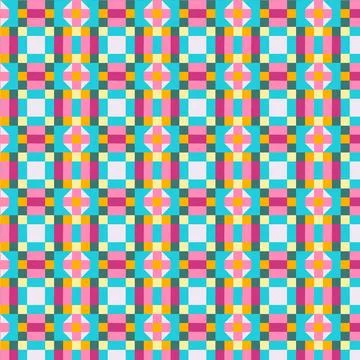 Flat design colorful geometric pattern Stock Illustration