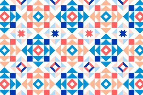 Flat design colorful geometric pattern Stockillustratie