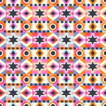 Flat design colorful geometric pattern Illustrazione stock