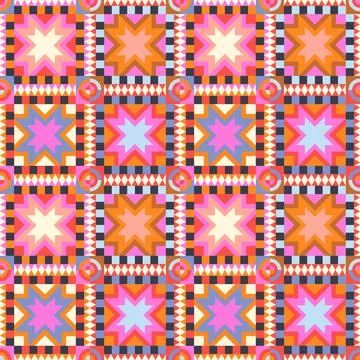 Flat design colorful geometric pattern Stock Illustration