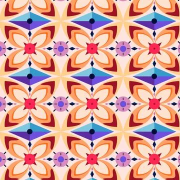 Flat design colorful geometric pattern Stock Illustration