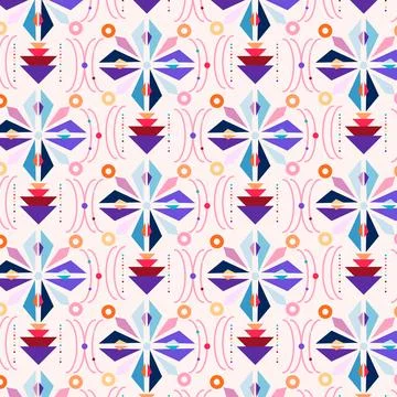 Flat design colorful geometric pattern Stock Illustration