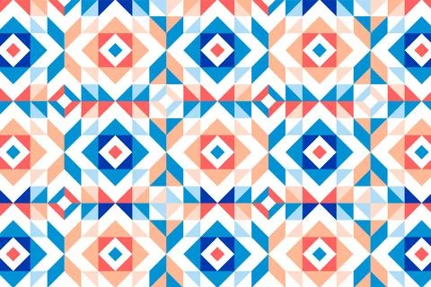 Flat design colorful geometric pattern Stock Illustration