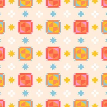 Flat design colorful geometric pattern Illustrazione stock