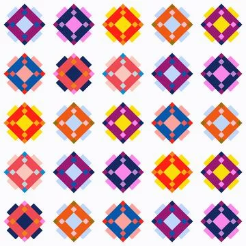 Flat design colorful geometric pattern Illustrazione stock