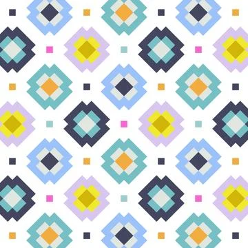 Flat design colorful geometric pattern Stock Illustration