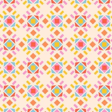 Flat design colorful geometric pattern Stock Illustration