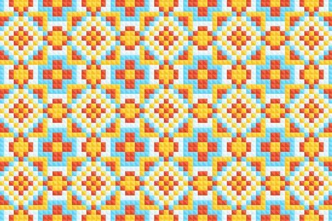 Flat design colorful geometric pattern Stock Illustration