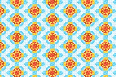 Flat design colorful geometric pattern Illustrazione stock
