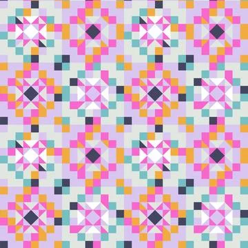 Flat design colorful geometric pattern Stock Illustration