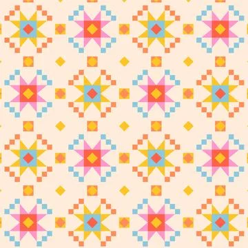 Flat design colorful geometric pattern Stock Illustration