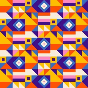 Flat design colorful geometric pattern Stock Illustration