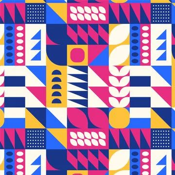 Flat design colorful geometric pattern Stockillustratie