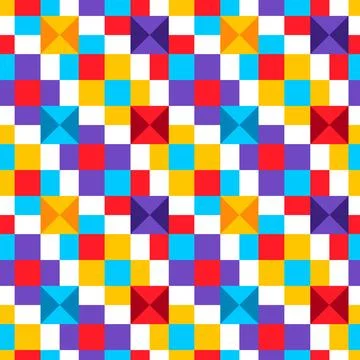 Flat design colorful geometric pattern Illustrazione stock