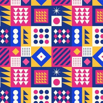Flat design colorful geometric pattern Stockillustratie