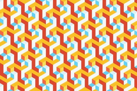 Flat design colorful geometric pattern Stock Illustration