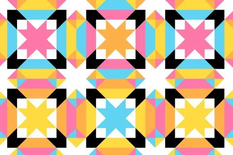 Flat design colorful geometric pattern Stock Illustration