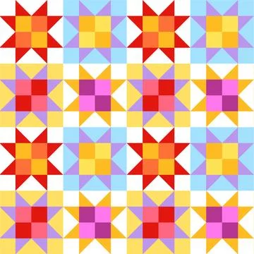 Flat design colorful geometric pattern Stock Illustration