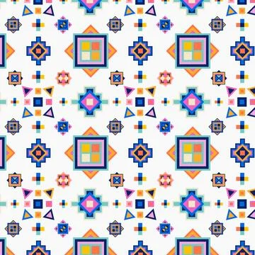 Flat design colorful geometric pattern Illustrazione stock