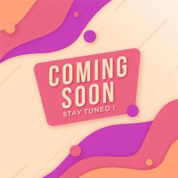 Flat design coming soon background Stock Illustration
