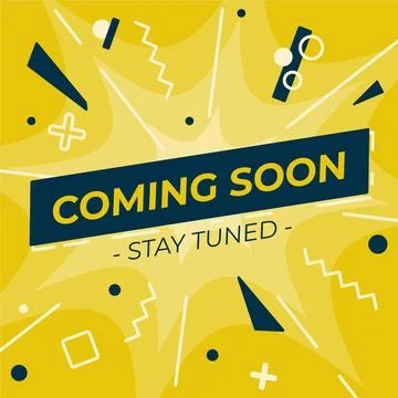 Flat design coming soon wallpaper Stock Illustration