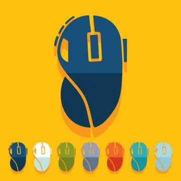 Flat design: computer mouse Stock Illustration