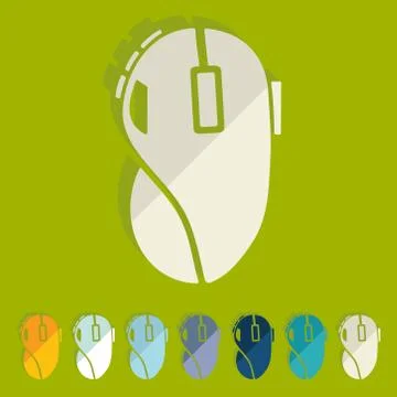 Flat design: computer mouse Illustrazione stock