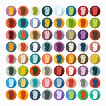 Flat design: computer mouse Stock Illustration