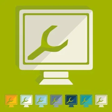 Flat design. computer service Stock Illustration