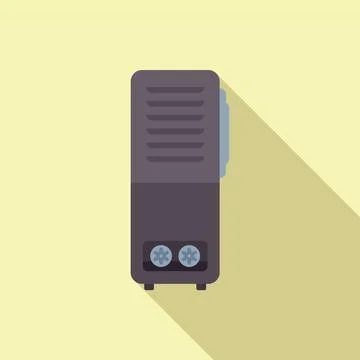Flat design computer tower icon Illustrazione stock
