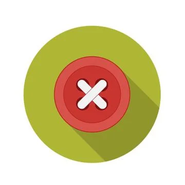 Flat Design Concept Button Icon Vector Illustration With Long Sh Stock Illustration