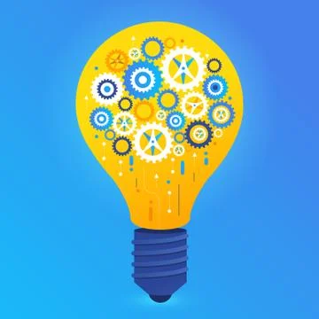 Flat design concept create big idea with XX. Vector illustrate. Stock Illustration