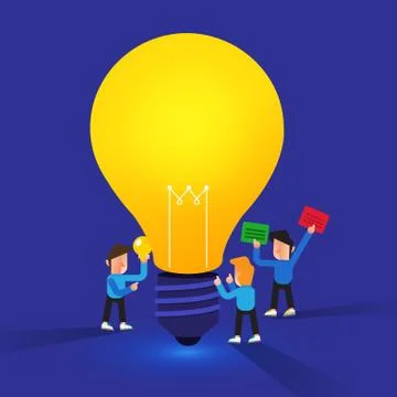 Flat design concept create big idea with XX. Vector illustrate. Stock Illustration