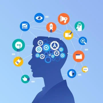 Flat design concept create big idea with XX. Vector illustrate. Stock Illustration