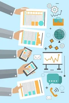 The flat design concept illustrations for the creative process, graphic desig Illustrazione stock