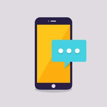 Flat design concept message and chat. Present by icon text message. Vector il 스톡 일러스트