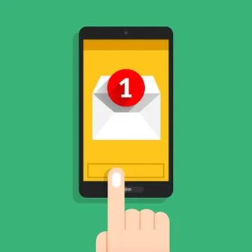 Flat design concept message and chat. Present by icon text message. Vector il Stock Illustration