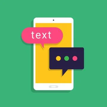 Flat design concept message and chat. Present by icon text message. Vector il Stock Illustration