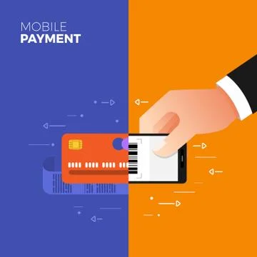 Flat design concept payment. Payment method and option or channel to transfer Stock Illustration