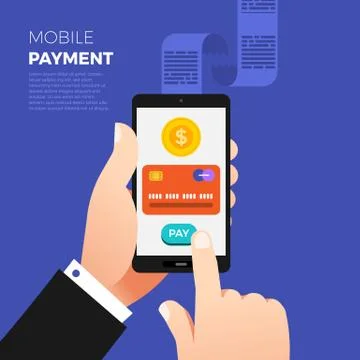 Flat design concept payment. Payment method and option or channel to transfer Stock Illustration