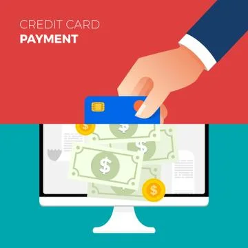 Flat design concept payment. Payment method and option or channel to transfer Stock Illustration