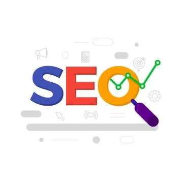 Flat design concept SEO (search engine optimize). Vector illustrate.. Stock Illustration