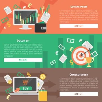 Flat design concepts for business Stock Illustration
